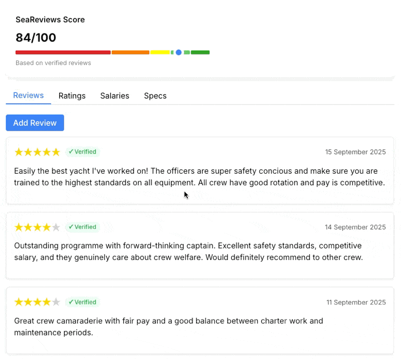 Ratings interface demonstration